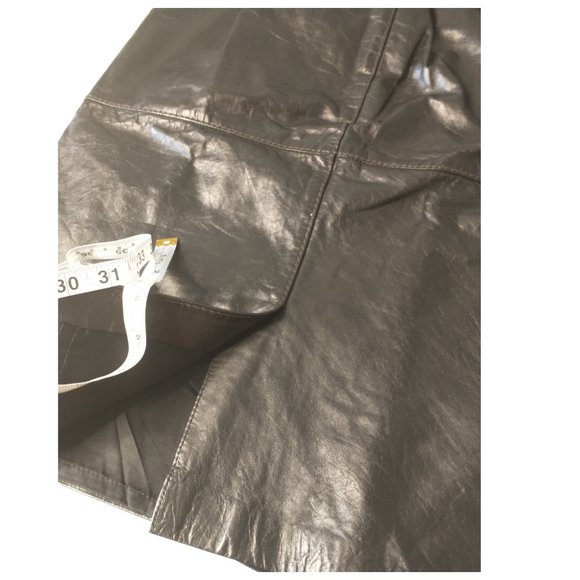 Armani Exchange Black Leather Pencil Skirt size 0 like new - Picture 3 of 11